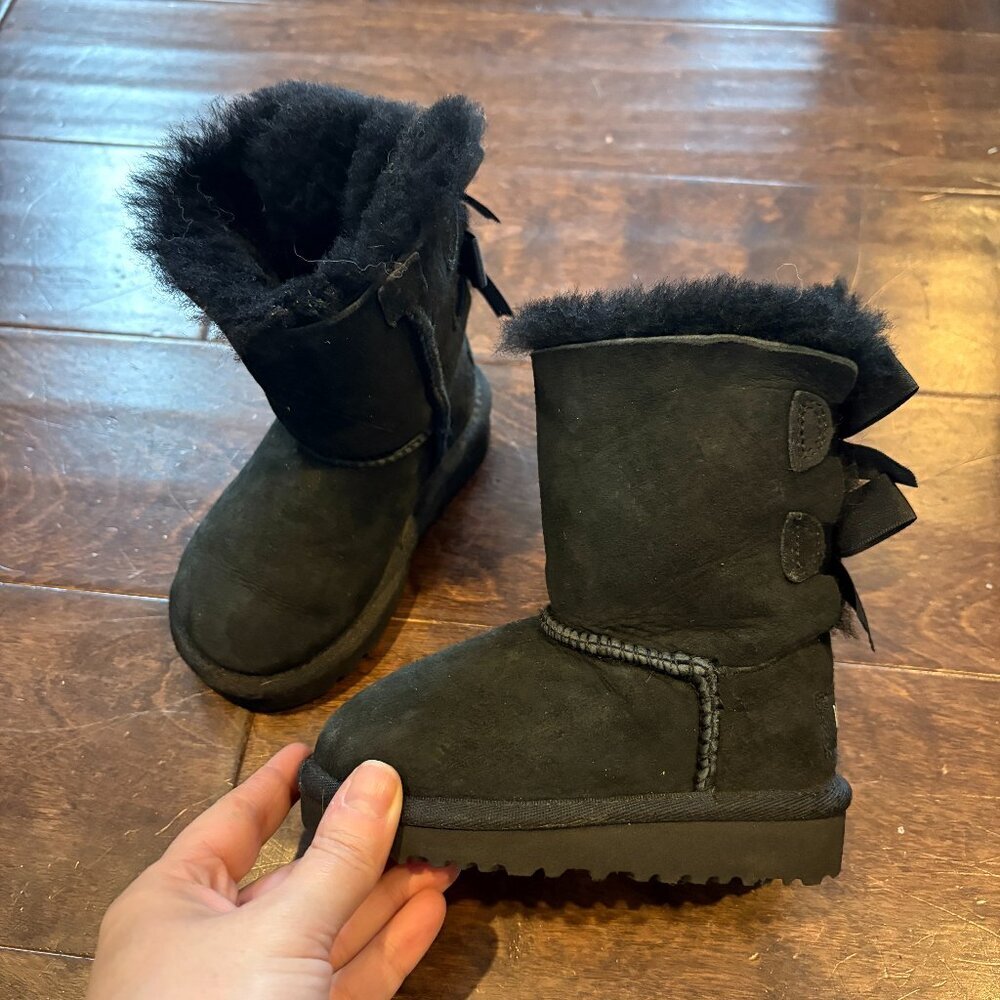 UGG Bailey Bow II black toddler boots